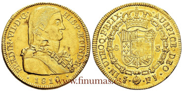 copy of Cy15541.- FERNANDO VII - 8 Escudos 1814 Lima  J.P. -MBC