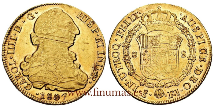 copy of Cy12038.- CARLOS III  8 Escudos 1773 Madrid P.J. - Oro