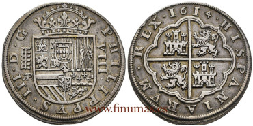 Cy04641.- Felipe III - 8 REALES 1614 SEGOVIA  AR. EBC