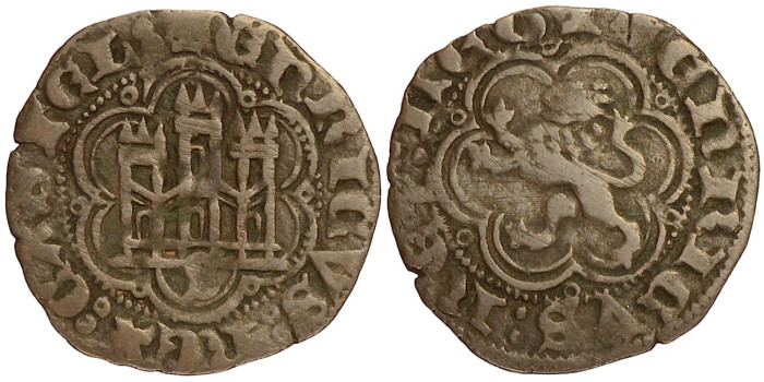 ENRIQUE III de CASTILLA Y LEON 1390/1406 .-  Blanca.  Sevilla