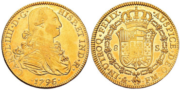 copy of Cy12038.- CARLOS III  8 Escudos 1773 Madrid P.J. - Oro