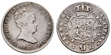 Cy15908e.- ISABEL II - 1 Real 1850 Sevilla RD - MBC
