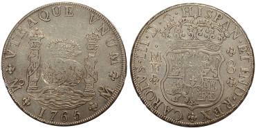 copy of Cy11200.- CARLOS III - 8 REALES COLUMNARIO 1770 MEXICO F.M.  MBC-