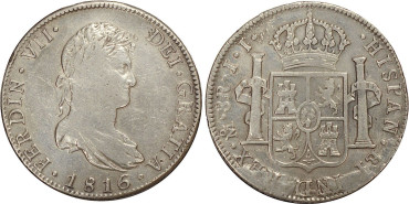 copy of Cy15095.- Fernando VII 8 Reales 1816 Madrid G.J.  EBC+