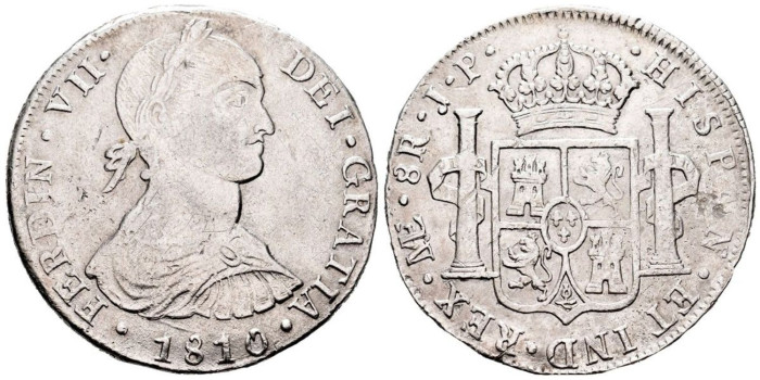 copy of Cy14951.-FERNANDO VII - 8 Reales 1810 Lima J.P.-SC