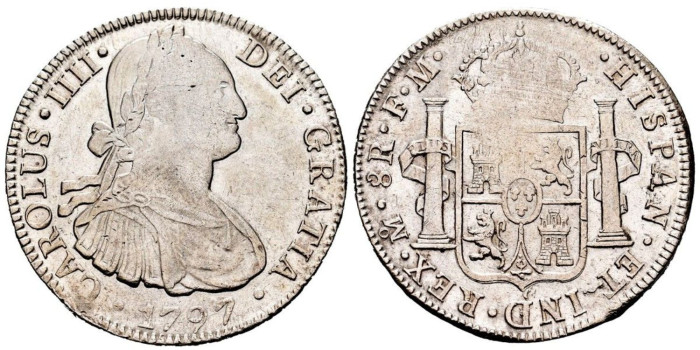 copy of Cy13075.-CARLOS IV - 8 Reales 1797 Lima I.J.- EBC