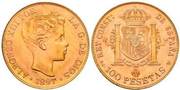 copy of Cy16979.- 100 PESETAS 1897  *19 *62  SG V. SC  - ORO