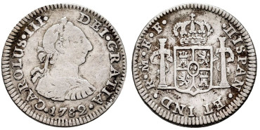 CARLOS III - 1/2 Real 1782 Mexico FF - BC