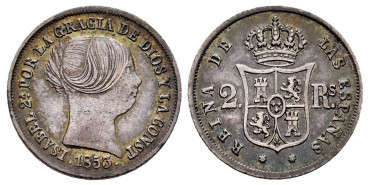 ISABEL II - 2 Reales 1853 Sevilla - SC