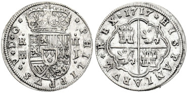 Cy08121.-FELIPE V - 2 Reales 1717 Segovia J. EBC