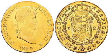 copy of Cy15309.- FERNANDO VII 1 ESCUDO 1820 NUEVO REINO J.F.