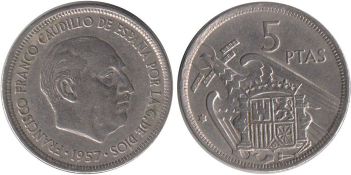 Cy16903E.- 5 Pts 1957/69 MBC