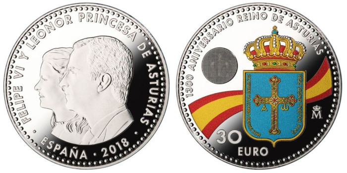 SET OFICIAL ESPAÑA 2018 30 EUROS  "ASTURIAS"