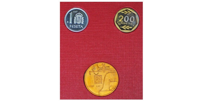 SET OFICIAL FNMT AÑO 1987- CARTERA E-87