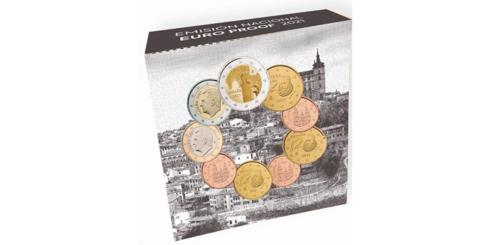 SET OFICIAL EUROS ESPAÑA 2021  PROOF