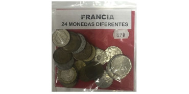 Francia Lote de 20 monedas diferentes
