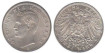 ALEMANIA ESTADOS - BAVARIA - K-913, 2 MARCOS 1905 D, SC plata