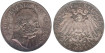 ALEMANIA ESTADOS - SAXONY K-1257-  2 MARCOS 1904E. SC -Plata