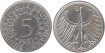 ALEMANIA FEDERAL - K-112 - 5 MARCOS 1951 , MBC  plata