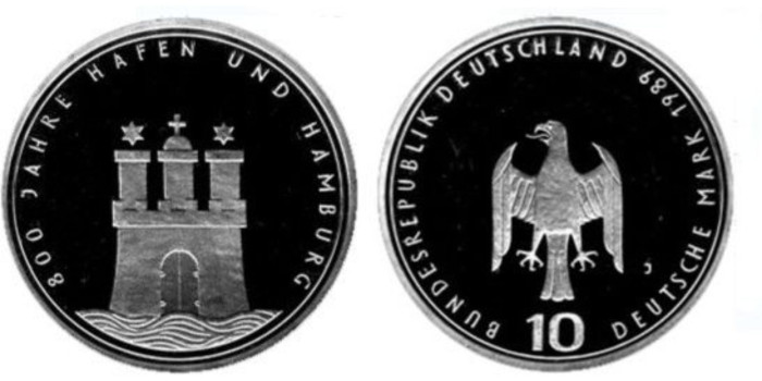ALEMANIA FEDERAL - K-171, 10 MARCOS 1989J, PROOF