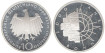 FEDERAL GERMANY - K-172, 10 MARKS 1989D, PROOF