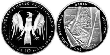 ALEMANIA FEDERAL - K-176, 10 MARCOS 1990J, PROOF