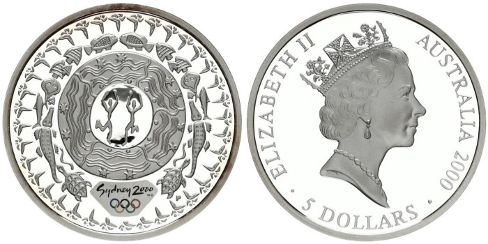 AUSTRALIA - K-0381- 5 Dolars 2000 BAILE. PROOF - PLATA