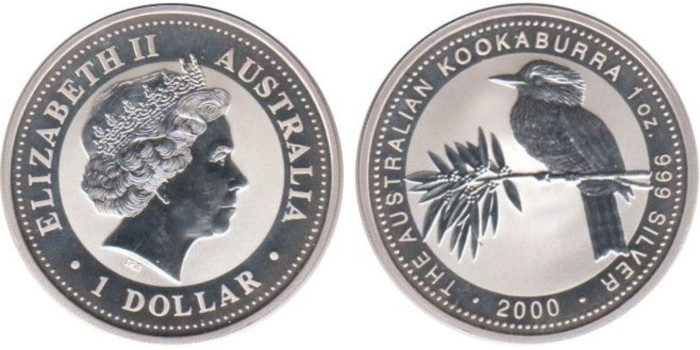 AUSTRALIA - K-611/15 - 1 ONZA - KOOKABURRA- 2000 - PROOF