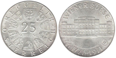 AUSTRIA - K-2910 - 25 SCHILLING 1971 , SC  plata