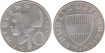 AUSTRIA - K-2882 L1- 10 SCHILLING , MBC/SC plata 1958-1968 y 1973 distintos años