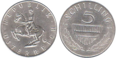 AUSTRIA - K-2889 - 5 SCHILLING , MBC