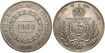 BRAZIL - K-465.- 1000 Reis 1860 over 50. EBC+ silver