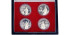CHINA - REPUBLICA  K-377, 378 ,379 y 380 - 5 YUAN 1991 , proof  plata