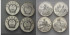 CHINA - REPUBLICA  K-310, 311, 312, 313 - 5 YUAN 1990  , proof  plata