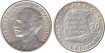 CUBA - K-028 - 50 CENTAVOS 1953 , EBC  plata