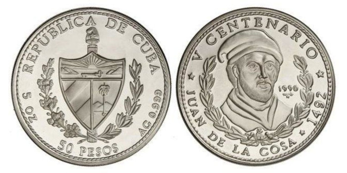 CUBA - K-297 -  50 Pesos 1990. PLATA PROOF
