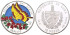 CUBA - K-566 10 PESOS 1996 PLATA - PROOF COLOR