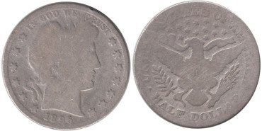 ESTADOS UNIDOS - K-116 - 1/2 DOLAR 1896 , MC  plata
