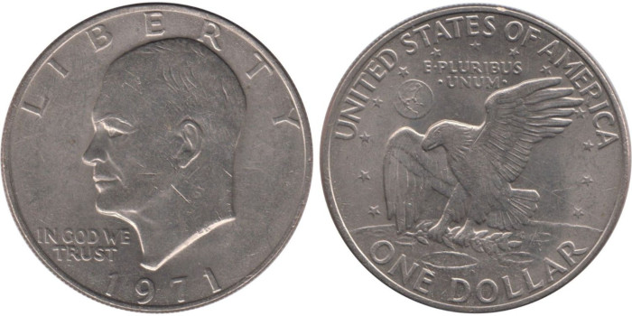 ESTADOS UNIDOS - K-203 - 1 DOLAR 1971 , EBC