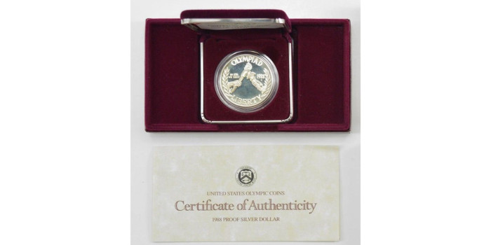 ESTADOS UNIDOS - K-222 - 1 DOLAR 1988 Estuche original de lujo Proof