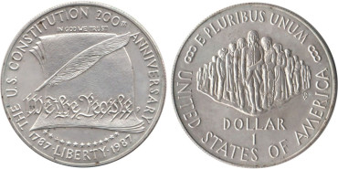 ESTADOS UNIDOS - K-220- 1 DOLAR 1987 p , SC