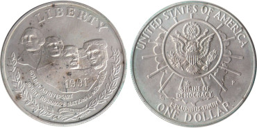 ESTADOS UNIDOS - K-229 - 1 DOLAR 1991 p, SC plata