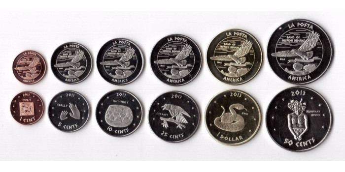 ESTADOS UNIDOS - K-S002 - SET MONEDAS TRIBU INDIA "LA POSTA"