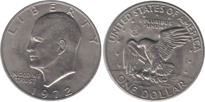 ESTADOS UNIDOS - K-203 - 1 DOLAR 1972 , MBC
