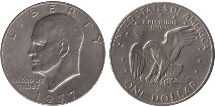 ESTADOS UNIDOS - K-203 - 1 DOLAR 1977 , EBC
