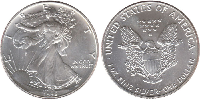 ESTADOS UNIDOS - K-273 - 1 DOLAR 1993 SC. PLATA