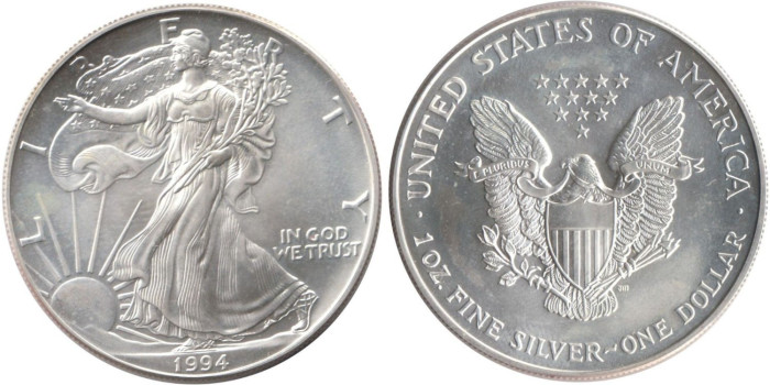 ESTADOS UNIDOS - K-273 - 1 DOLAR 1994 SC. PLATA