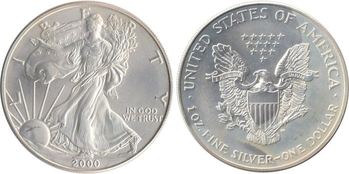 ESTADOS UNIDOS - K-273 - 1 DOLAR 2000 SC. PLATA