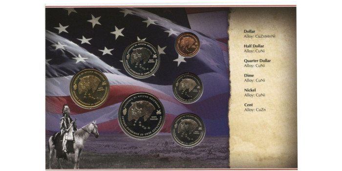 ESTADOS UNIDOS - K-S001 - SET MONEDAS TRIBU INDIA "KUMEYAAY"