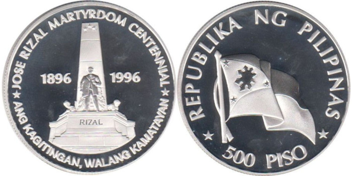 FILIPINAS - K-A276 - 500 PISO 1996 , PROOF